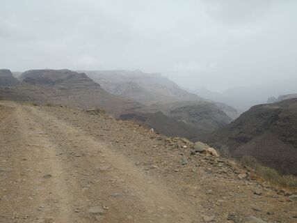 Berge nebelverhangen