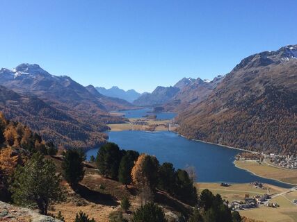Aussicht auf Silvaplaner- und Silsersee