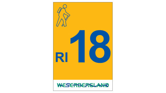 Markierung Wanderweg RI18 Rinteln