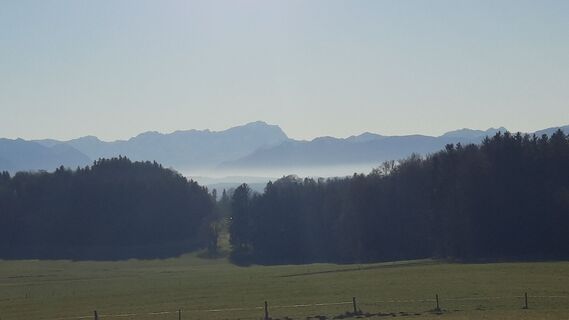 Die Zugspitze vom Aussichtspunkt Fürstenberg.