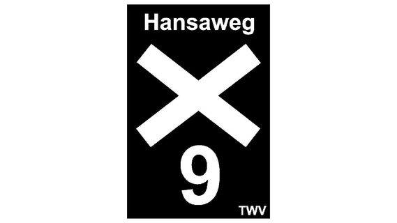 Markierung Qualitätsweg Hansaweg X9