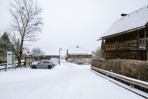 Wanderausgangspunkt Niederöblarn im Winter