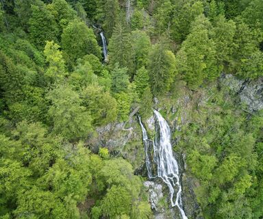 Blick auf den Todtnauer Wasserfall von der Blackforestline