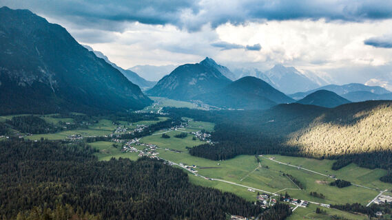 Blick von der Rauthhütte Richtung Leutasch
