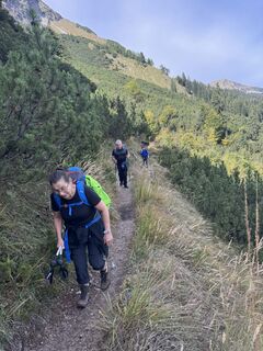 Photo de Elena Friesen le long du parcours