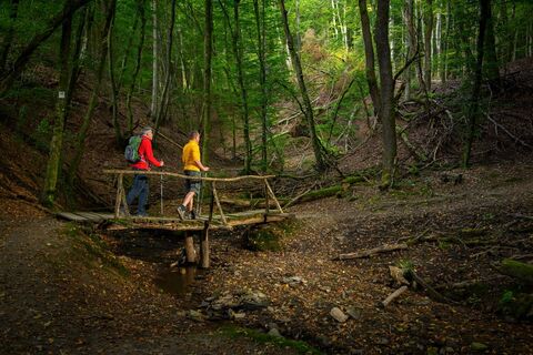 Am Bergmannsbrunnen auf dem Tiefenbach-Pfad