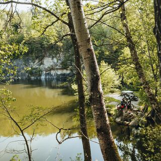 Mountainbiker an der Resilacke