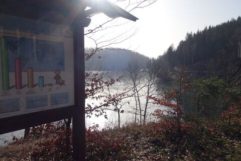 Uferweg mit Infotafel