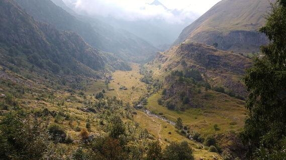Blick auf den Aufstiegsweg zum Malciaussia-See