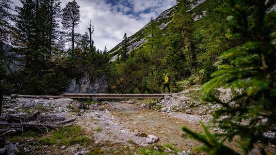 Weg vom Halleranger nach Scharnitz - Karwendel Hoehenweg Etappe 6