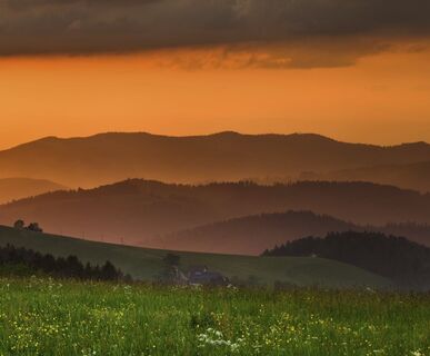 Aussicht vom Fahrenberg am Abend