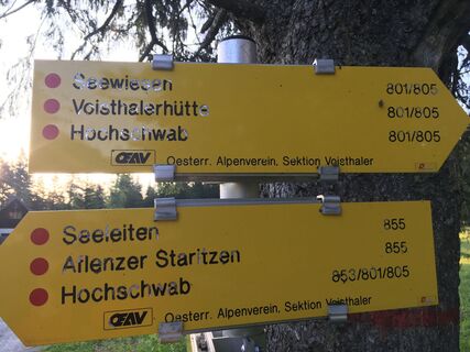 Seetalsattel Weg 853/801/805 über Aflenzer Staritzen / Seeleiten