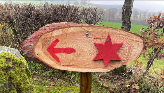 Wanderzeichen des Grafschafter Weihnachtswegs