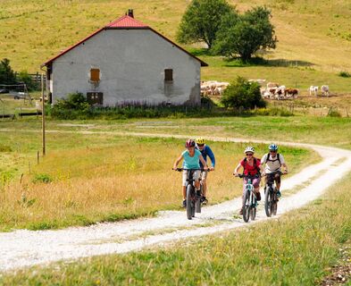 Mountainbiker im Bugey