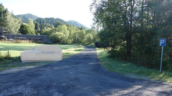 Wanderbeginn Parkplatz Halltal