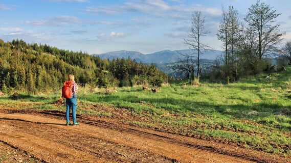 Wir genießen den Ausblick beim Abstieg nach St.Peter-Freienstein