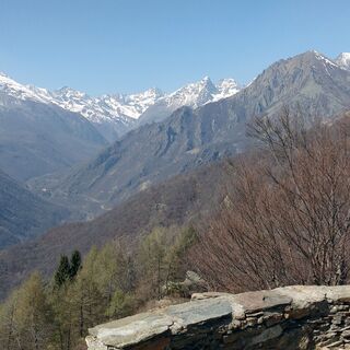 Panorama vom Gipfel ins Val d'Ala