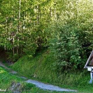 Am Naturgefahren-Trail gibt es Wissenswertes, zum Thema Alpiner Naturgefahren.