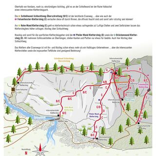 Klettersteigpark Valkastiel - Topografie