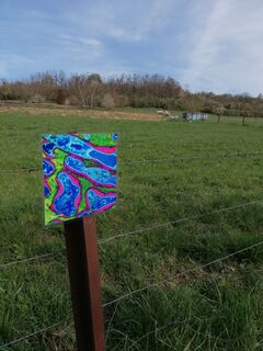 Kunst am Weidezaun am Gräfinthaler Klosterpfad