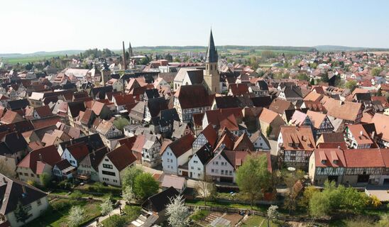 Blick auf die historische Altstadt | Fachwerkstadt Eppingen | HeilbronnerLand