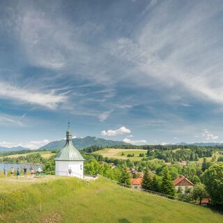 Ausblick Kriegergedächtnis Kapelle Bad Bayersoien
