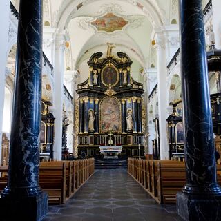 Imposantes Innenleben der Klosterkirche Pfäfers