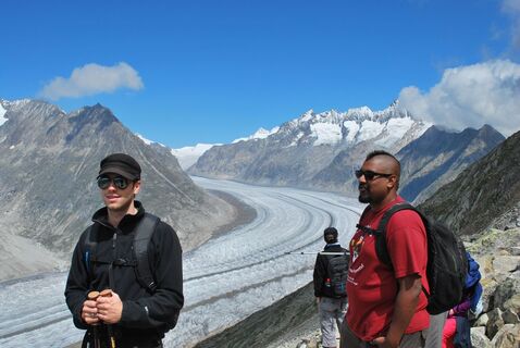 Panoramaweg über den Aletschgletscher.