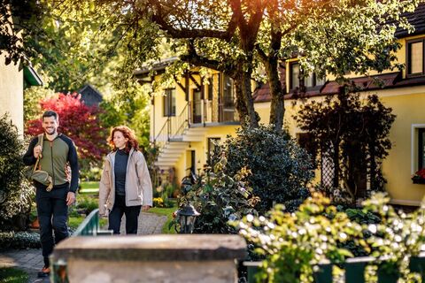 Im Garten der Pension Hendling