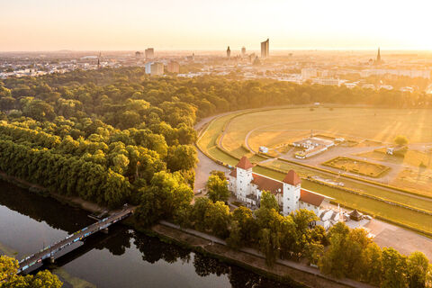 Das Elsterflutbecken in Leipzig