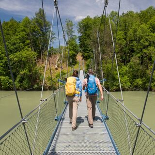 Hängebrücke über die Iller bei Altusried
