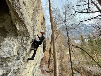 Einstieg zum Abendrot Klettersteig