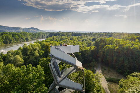 Blick auf den Murturm im UNESCO Biosphärenpark