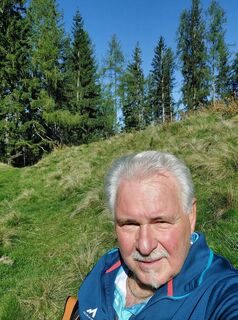Photo de Ewald Rapp le long du parcours