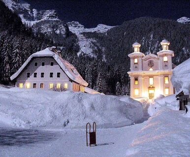 Wallfahrtskirche Maria Kirchental bei Nacht