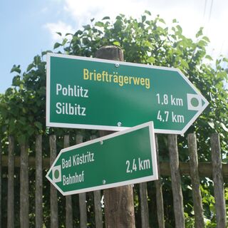 Wegweiser Briefträgerweg
