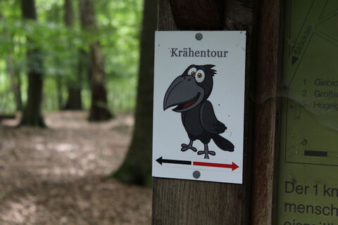 Beschilderung "Streifzug durch das Waldgebiet "Krähe"