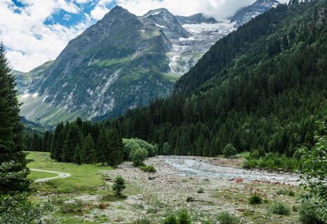 Auf dem Bild sieht man die Berglandschaft der Val Sumvitg