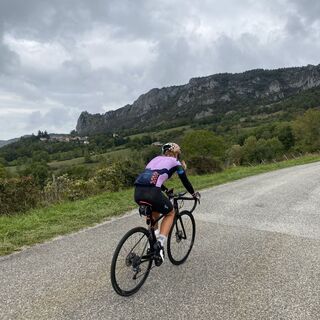 Radfahrer in Roquefixade