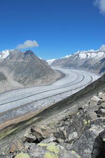 Panoramaweg über den Aletschgletscher.