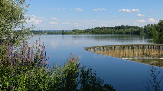 Blick über den Lippesee vom Auslaufbauwerk