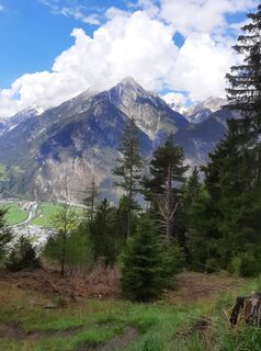 Photo de Sandra Schlatter le long du parcours