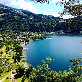 Blick von der Hohen Wand auf Döbriach