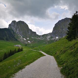 Blick auf Gantrisch und Nüneneflue - Wasserscheide-Stockhorn