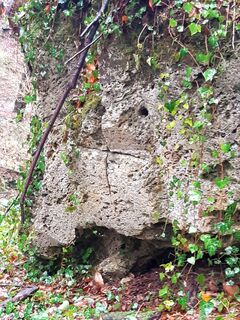 CASCATE DEL BUCAMANTE - SEGNI DI TAGLIO NEL TRAVERTINO