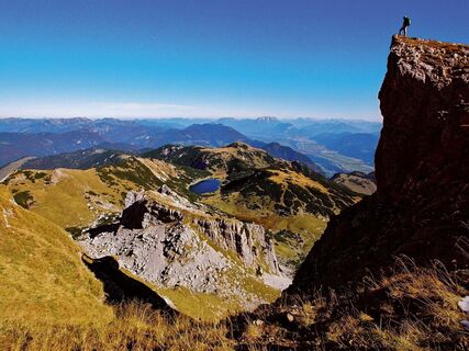 Schafsteigsattel mit Blick auf den Zireiner See
