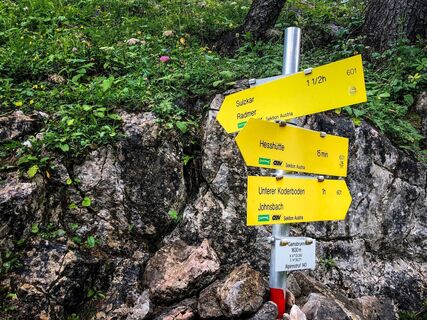 Perfektes Leitsystem am Weg