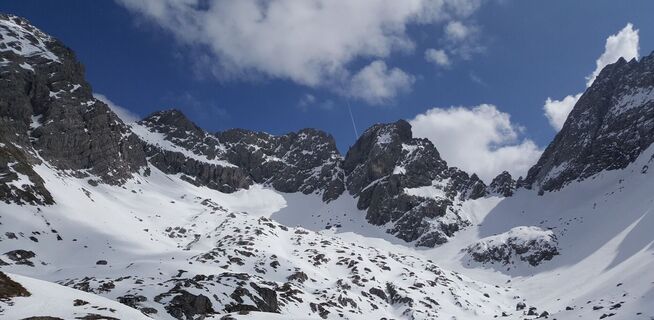 Blickrichtung in den Süden von der Karlsbader Hütte aus
