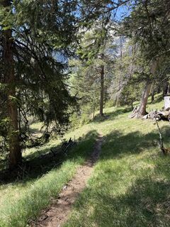 Photo de Astrid le long du parcours