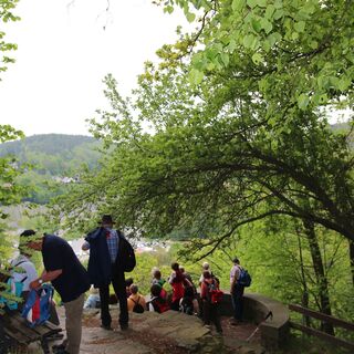 Bodemerkanzel Aussichtspunkt und Rastplatz für Wanderer an der Zschopau